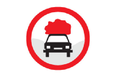 Vehicles With Explosive Materials Are Prohibited