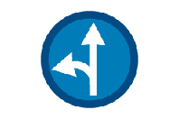 Go Ahead or left - Direction Signs