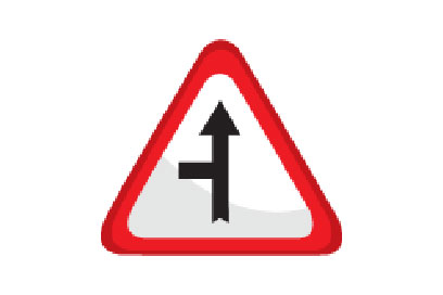 Left Road Intersection Ahead