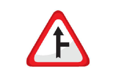 Right Road Intersection Ahead