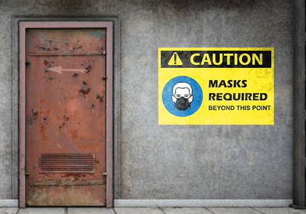Mask Caution Sign