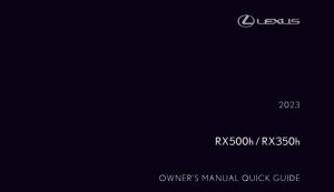 Lexus RX Owner's Manual