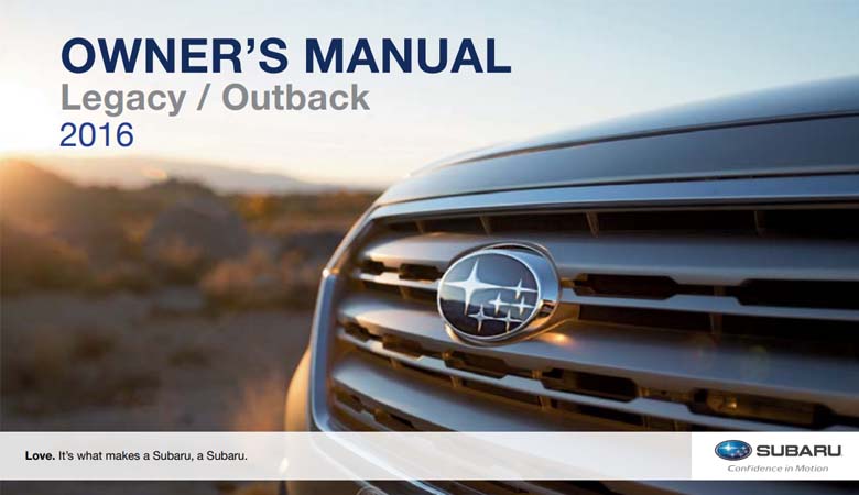 Subaru Legacy Owner's Manual